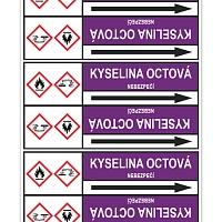 Značení potrubí, kyselina octová,, 